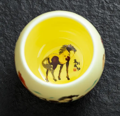 八骏图茶杯